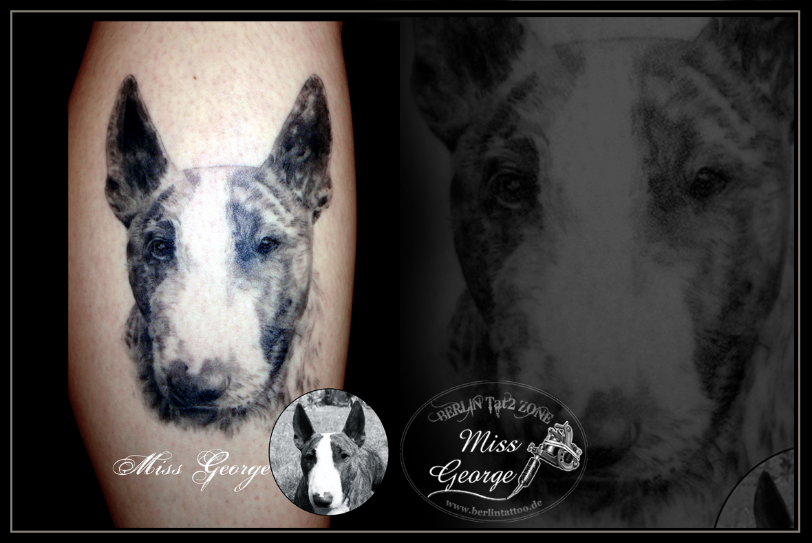 Tattoo Portrait Hund Black&Grey Wade. Berlin Tat2 Zone